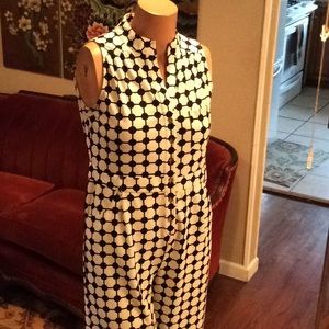 Mod inspired pattern palazzo jumpsuit  1X XL SOLD